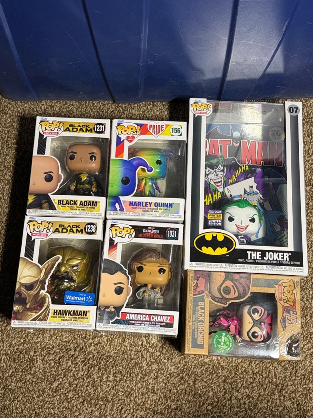 Funko Pop! DC Superhero Bundle – Joker, Harley, America, Hawkman, Adam, Orchid